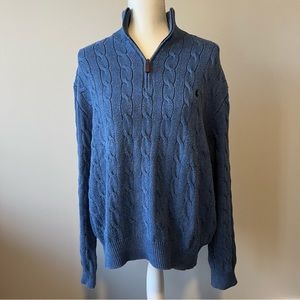 Polo Ralph Lauren Cable Knit Quarter-Zip Sweater